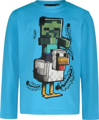 Obrázek produktu pro Tričko s dlouhým rukávem Minecraft Chicken Jokey, velikost 140