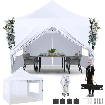 Imagen del producto de Tienda de campaña para fiestas - Tienda - Cubierta - Tienda plegable - Pabellón - 3x3 metros - Oxford impermeable - Protección UPF 50+