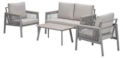 Produktbild von Garden Impressions Preci Loungeset - 4-teilig - Taupe - sand - desert sand - light teak look Vironwood