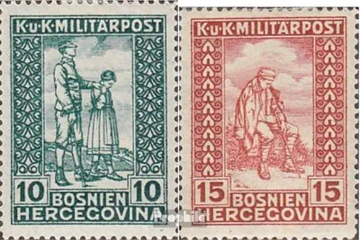 Produktbild von Briefmarken Österr.-Bosnien-Herzeg. 1918 Mi 142-143 (kompl.Ausg.) gestempelt Invalidenhilfe