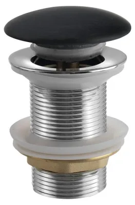 Productafbeelding van Sapho BLOK afvoercombinatie 5/4", klik-klak, afdop zwart Marquin mat