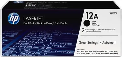 Produktbild von HP Q2612D, 2000 Seiten, Schwarz, 2 Stück(e)