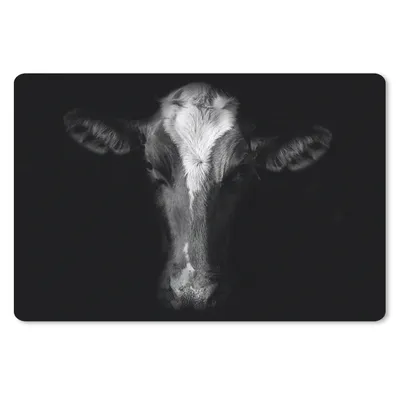 Produktbild von MuchoWow® Schreibtischunterlage Kuh - Tiere - Schwarz 60x40 cm - XXL Mauspad - Großes Mauspad