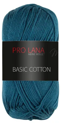 Produktbild von Pro Lana BASIC Baumwolle Baumwollgarn 50 g ideal für Kleidung, Spielzeug, Accessoires 125 m Farbe 068 - petrol