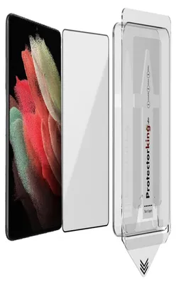 Produktbild von 1x 9H Panzerglas für Samsung Galaxy S21 Ultra HD KLAR Montagehilfe Tempered Glass Schutzglas Displayschutz Schutzfolie Screen-Protector