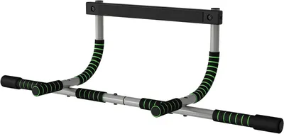 Zdjęcie produktu dla Drążek do podciągania – Optrekstang Deurkozijn – do treningu siłowego – regulowany, z antypoślizgowym uchwytem – 92x40x17 cm – zielony