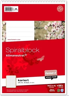 Produktbild von URSUS Spiralblock A4 48Bl. kariert 0 0 0