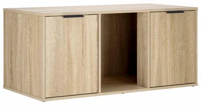 Obrázek produktu pro vidaXL Kočičí toaleta, nábytek, barva Sonoma, rozměry 100 x 49 x 45 cm, materiál: dřevotříska