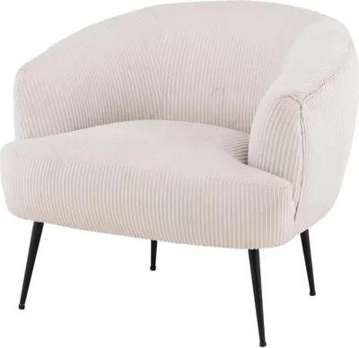Obrázok produktu pre FURNLUX Kreslo Derry Béžová a čierna 70 cm / Hlavná farba: Béžová / Rozmery: 70 x 79 x 69 cm