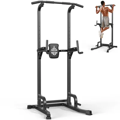 Produktbild von Sportsroyals Power Tower, Dip-Station, Klimmzugstange für das Krafttrainingsgerät im Heim-Fitnessstudio, 204 kg  126x35.5x15cm