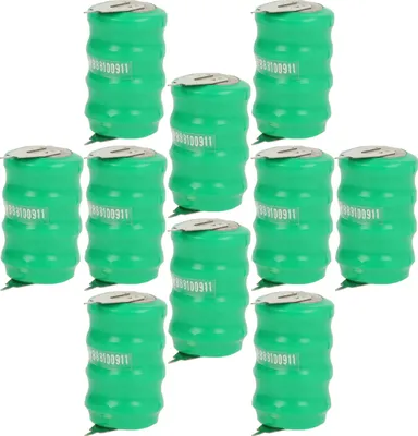 Produktbild von vhbw 10x NiMH Ersatz Knopfzellen-Akku (80 mAh, 4,8 V, NiMH)