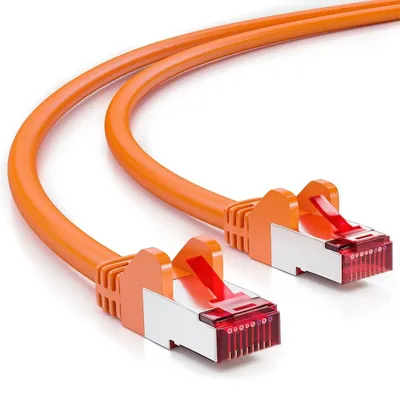 Produktbild von deleyCON 0,5m Cat6 Netzwerkkabel RJ45 Gigabit 1000 Mbit - Orange