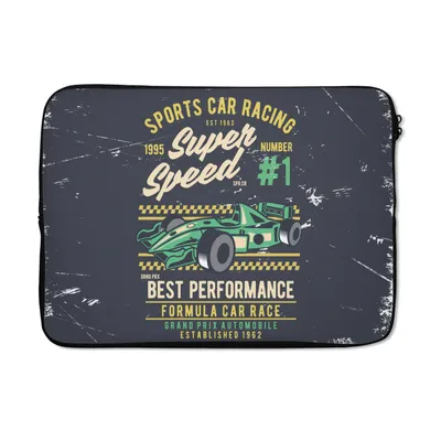 Produktbild von MuchoWow® Laptop Hülle 13 Zoll Auto - Rennstrecke - Oldtimer Laptoptasche - Laptophülle - Sleeve - Rundumschutz
