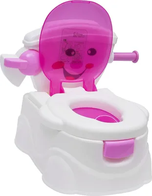 Produktbild von 2‑in‑1 Kinder Töpfchen - Töpfchenstuhl - Tragbar - Bis 60 kg belastbar - 36×30×42 cm - 6 Monate–5 Jahre - Kunststoff - Rosa