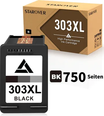 Produktbild von STAROVER 303XL Tintenpatrone Kompatibel für HP 303 XL - Envy Photo 6220 6230 6252 6258 7132 7134 7155 7164 7800 7830 7858 7864 TANGO X