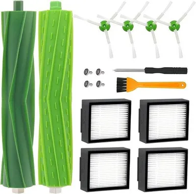 Image de Pièces de rechange pour aspirateurs Roomba : 4 filtres, 4 brosses latérales, 2 brosses en caoutchouc