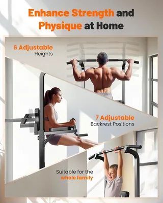 Produktbild von Sportroyals Power Tower Dip Station Pull bar Home Fitnessstudios Krafttraining Training Ausrüstung 450lb