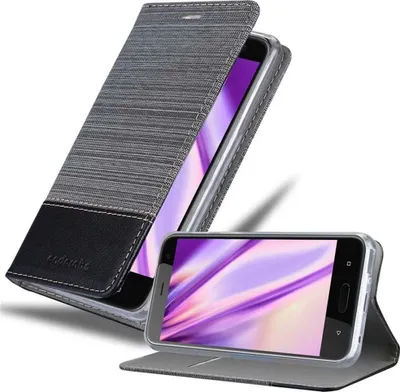 Produktbild von Cadorabo Hülle für HTC U11 LIFE Schutzhülle in Grau Handy Hülle Etui Book Case Cover