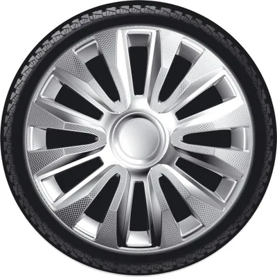 Produktbild von 13" Zoll Radkappen Silber/Carbon Radzierblenden Radblenden 13 AVALON CARBON ARGO
