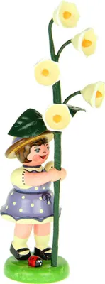 Produktbild von Blumenkind Mädchen mit Maiglöckchen (11cm) von Hubrig Volkskunst