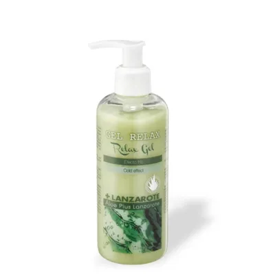 Zdjęcie produktu dla Gel Relax Aloe Plus Lanzarote 250ml. Żel aloesowy do masażu z efektem chłodzącym. Pielęgnacja z Wysp Kanaryjskich Lanzarote.