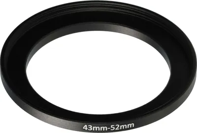 Produktbild von vhbw Step-Up-Ring Adapter 43mm - 52mm für Kamera Objektiv - Filteradapter, Metall Schwarz