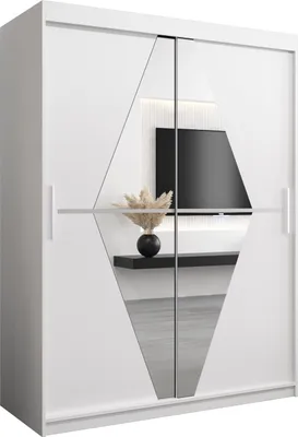 Produktbild von Kleiderschrank, Schiebetürenschrank Schlafzimmer, Schrank mit Spiegel BOLIWIA 150 cm