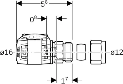 Produktbild von Geberit 620.680.00.1, Schlauchanschluss