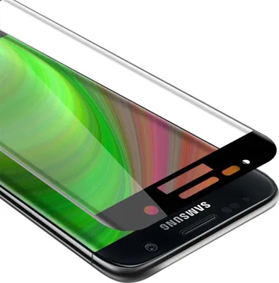 Produktbild von Cadorabo Panzerfolie für Samsung Galaxy S7 Schutzfolie in Schwarz Vollbild Folie Tempered Display Schutzglas