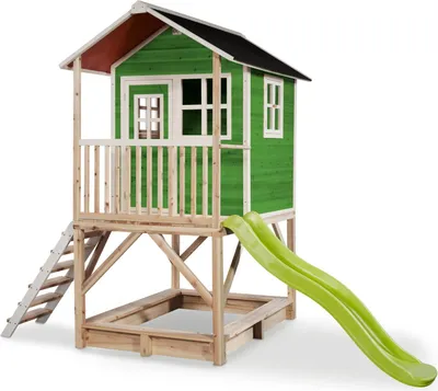 Image de EXIT Loft 500 Maison en Bois – Cabane Extérieure – Bois– Enfants – Vert
