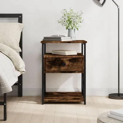 Obrázok produktu pre vidaXL Nočný stolík Smoked Oak 40x42x55 cm odvodený výrobok z dreva