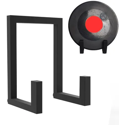 Schallplattenhalter Metall, schwarz, klein, 1 Stück