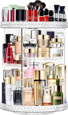 Immagine prodotto di Organizer cosmetico a 360° - Girevole - Pieghevole - Grande capienza