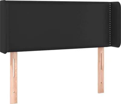 Produktbild von vidaXL Kopfteil mit Ohren Schwarz 83x16x78/88 cm Kunstleder