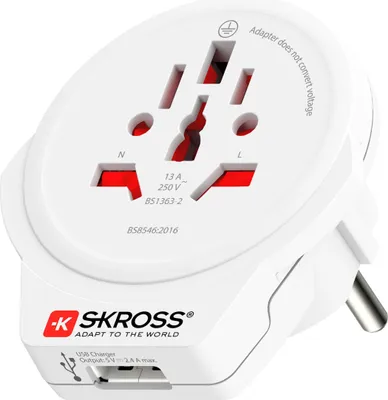 Image de Skross Adaptateur De Voyage World To Europe Usb