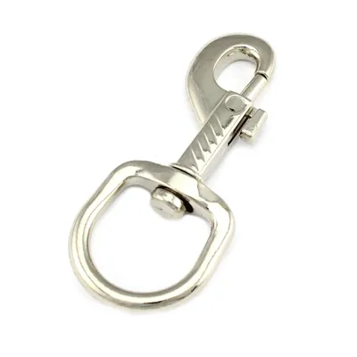 Produktbild von 2 Bolzenkarabiner mit Wirbel 85 x 34mm 7/8"Zoll Haken vernickelt