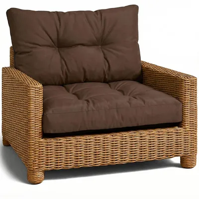 Produktbild von Polster Gartenmöbel Set 70x70 + 40x70 cm Outdoor Loungekissen Rattan Braun