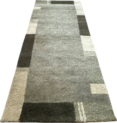 Produktbild von Teppich GABBEH ROYAL | Farbe: Grau; Größe: 80x250 cm | strapazierfähig und leicht zu reinigen | Wohnzimmer | Schlafzimmer