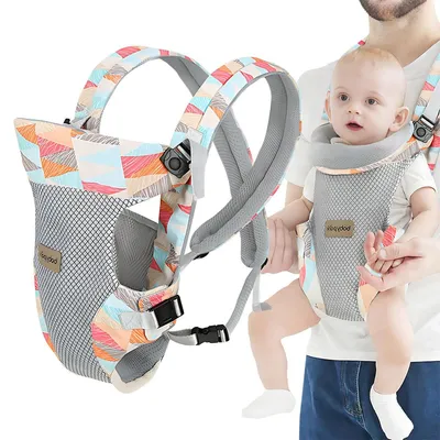 Produktbild von Tragetücher, Multifunktional Baby Carrier, Ergonomische Verstellbar Atmungsaktiv Rückentrage, 4-in-1 Baby Bauchtrage Für Babys Von 0-36 Monaten