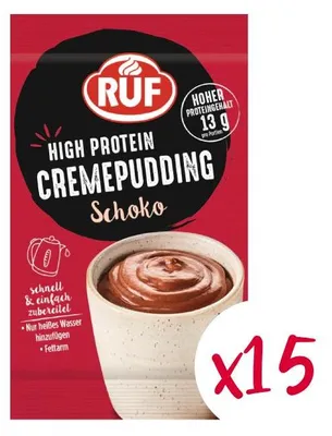 Produktbild von RUF Protein Pudding Schoko Set (15 Stück)