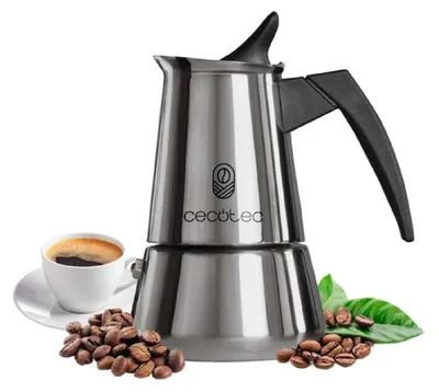 Produktbild von Italienische Kaffeemaschine Cecotec Piccolina 900. 450 ml, 10 Tassen Kaffee, Edelstahl, Für alle Oberflächen geeignet, Premium-Filter