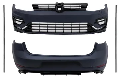 Productafbeelding van Bodykit voor VW Golf 7 VII (2013-2017), model 7.5 R Design, bestaande uit: bumperset, gril en zijskirts.