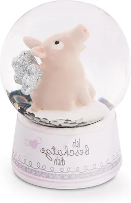 Image de Boule de Noël scintillante 65 cm - Bougeoir en forme de cochon
