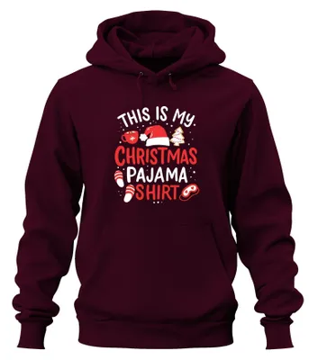 Obrázok produktu pre Toto je moje vianočné pyžamové tričko Christmas M�tze - Christmas Xmas Christmas Uni mikina s kapucňou, bordová, S