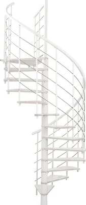 Produktbild von Minka Spindeltreppe Fusion 37 - 295cm Geschosshöhe Weiß Weiß 120cm Durchmesser