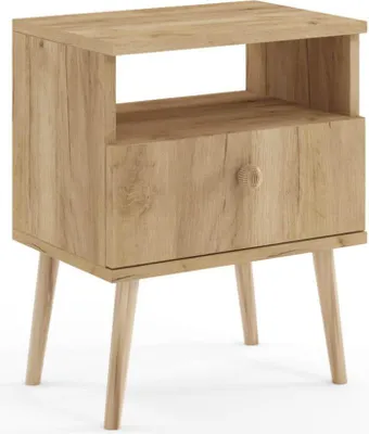 Produktbild von Nachttisch Bolea 1S 44 cm mit Schublade - Eiche Craft Gold