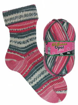 Produktbild von Opal 30 Jahre Opal Die Jubiläumskollektion 4-fach Pullover- und Sockenwolle 100 g Farbe 11747 - genetische Verrücktheit auf Wollbasis, KI-generiertes Bild