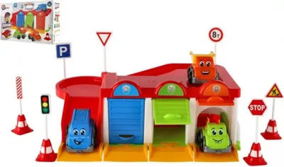 Image de Garage avec voitures 3pcs + accessoires