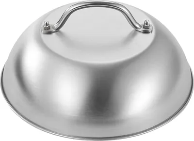 Produktbild von Topfdeckel aus Edelstahl mit Griff, Wärmekonzentration für gleichmäßiges Kochen, Käseschmelzkuppel, Spritzschutz, Grillplatten-Zubehör