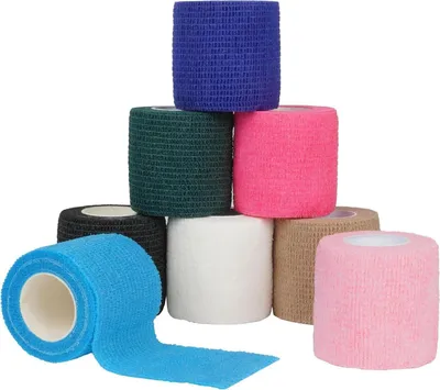 Zdjęcie produktu dla Bandaż samoprzylepny 8 rolek Plaster samoprzylepny Bandaż elastyczny Bandaż mocujący 5cmx4,5m